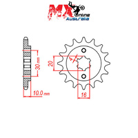 MTX Front Sprocket 14T Cagiva 125 MITO 1 SPORTS 1991-1993 10-711-14