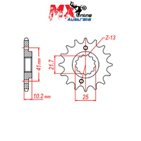 MTX Front Sprocket 13T Yamaha XT660 R 2004-2017 10-9MN-13