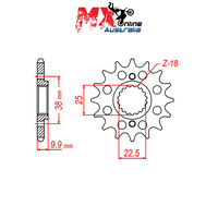 MTX Front Sprocket 14T BMW G450X ENDURO 2006-2007 10-BM3-14