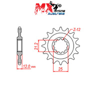 MTX Front Sprocket 12T Husaberg 450FS E SUPERMOTO 2004-2008 10-HQ1-12