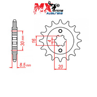 MTX Front Sprocket 13T Husqvarna CR125 1990-1994 10-HQ4-13