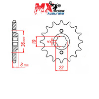MTX Front Sprocket 14T Honda ATC350X 1985-1986 10-KN5-14