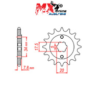 MTX Front Sprocket 15T Honda CTX200A BUSHLANDER 2017-2018 10-KR0-15