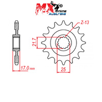 MTX Front Sprocket 15T Honda CB500X 2013-2018 10-MGZ-15