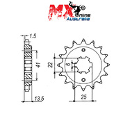 MTX Front Sprocket 15T 10-MM9-15
