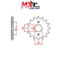 MTX Front Sprocket 13T Honda TRX300X 2009 10-TRX-13