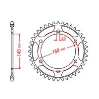 MTX Rear Sprocket 47T for BMW F800GS 2016-2017 >525 8.5mm 