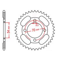 MTX Rear Sprocket 45T for Honda CT110 AUST POST 1986-1988 >428 
