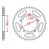 MTX Rear Sprocket 41T for Ducati 900 S2 DESMO 1984 >530 