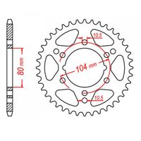 MTX Rear Sprocket 42T for Polaris XPLORER 250 4x4 2002 >520 