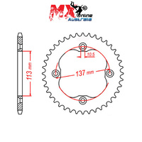MTX Rear Sprocket 36T 11-1760-36