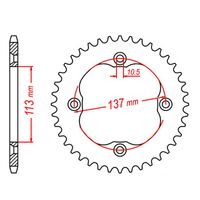 MTX Rear Sprocket 40T for Suzuki LTZ400 QUADSPORT 2009-2012 >520 