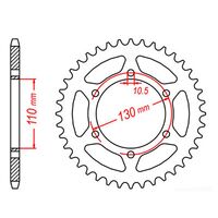 MTX Rear Sprocket 39T for Kawasaki NINJA 250R SE 2013 >520 