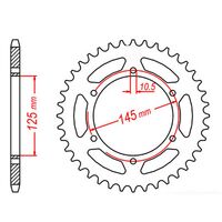 MTX Rear Sprocket 46T for Yamaha XTZ660Z TENERE 2012-2015 >520 
