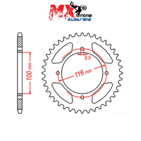 MTX Rear Sprocket 47T 11-207-47
