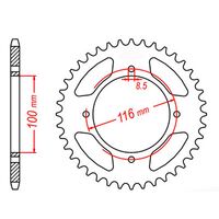 MTX Rear Sprocket 47T for Kawasaki KX80 BIG WHEEL 1987-1995 >420 