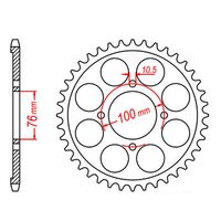 MTX Rear Sprocket 40T for Suzuki GSX600F KATANA 1988 >530 