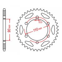 MTX Rear Sprocket 34T for Yamaha XS650 1977-1981 >530 