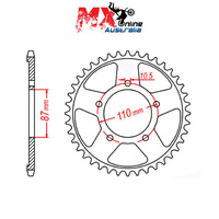 MTX Rear Sprocket 52T for Suzuki RF600R 1993 11-27A-52
