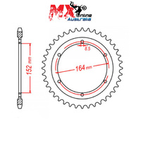 MTX Rear Sprocket 49T Yamaha YZ80 1978-1979 11-2J5-49