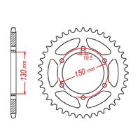 MTX Rear Sprocket 45T for Honda NX650 Dominator 1995-1998 >520 