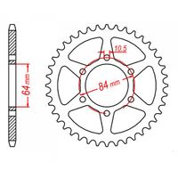 MTX Rear Sprocket 43T for Suzuki GS400B 1977-1979 >530 