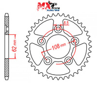 MTX Rear Sprocket 39T Cagiva 125 MITO 2008-2009 11-701-39