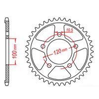 MTX Rear Sprocket 46T for Aprilia SMV750 DORSODURO FACTORY ABS 2013-2014 >525 