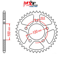 MTX Rear Sprocket 44T 11-703-44