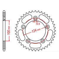 MTX Rear Sprocket 36T for Ducati 999/999S/999R facelift 2007 >525 