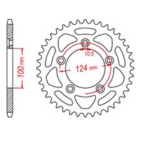 MTX Rear Sprocket 44T for Ducati SCRAMBLER FLAT TRACK PRO 2016 >520 