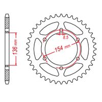 MTX Rear Sprocket 47T for BMW G650X MOTO 2009-2010 >520 