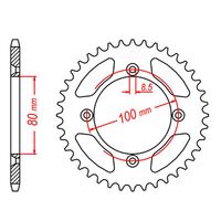 MTX Rear Sprocket 38T for Honda XR80R 1997-2003 >420 