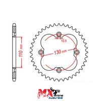 MTX Rear Sprocket 38T 11-HA2-38