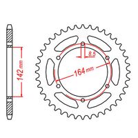 MTX Rear Sprocket 44T for Hyosung GT650S 2012-2013 >525 