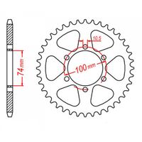 MTX Rear Sprocket 46T for Hyosung GV250N EFI AQUILA 2013-2014 >520 