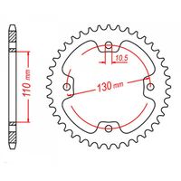 MTX Rear Sprocket 38T for Kawasaki KFX450R 2WD 2008-2011 >520 