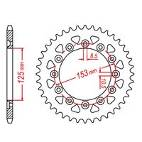 MTX Rear Sprocket 42T for BETA RR350 4T 2018 >520 