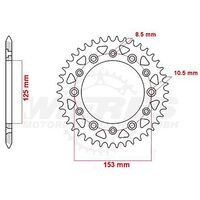 MTX Rear Sprocket 50T for Honda CR125R 1989-1990 >520 
