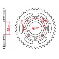 MTX Rear Sprocket 35T for Honda CM250 1982-1983 >520 