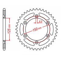 MTX Rear Sprocket 44T for KTM 300 EGS ENDURO 1990-1991 >520 