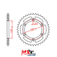 MTX Rear Sprocket 52T for KTM 250 XCF 2014-2019 >520 