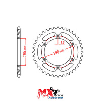 MTX Rear Sprocket 48T for KTM 250 MX 1986-1989 >520 