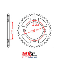 MTX Rear Sprocket 49T for KTM 85 SX (Big Wheel) 2006-2015 >428 