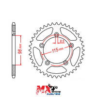 MTX Rear Sprocket 46T for Husqvarna TC65 2017-2020 >420 