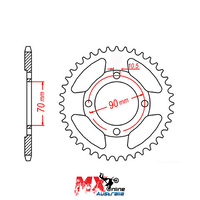 MTX Rear Sprocket 45T 11-Y2P-45