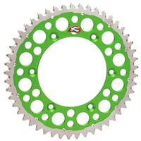 Renthal Twinring Rear Sprocket 49T for Kawasaki KX 250 (2 STR) 1992-1998 >Green