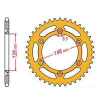 MTX Rear Sprocket 52T Gold for Suzuki RMZ250 2013-2016 >520