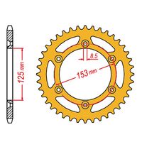 MTX Rear Sprocket 52T Gold for Honda CRF150F 2006-2007 >520
