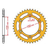 MTX Rear Sprocket 45T Gold for KTM 350 XCF 2017-2019 >520